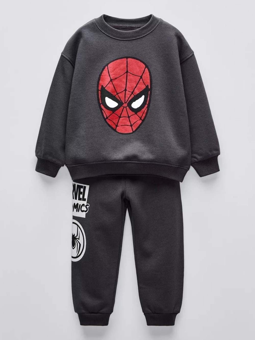 Zara Kids Spider Sweatshirt & Joggers Set - Black and Red